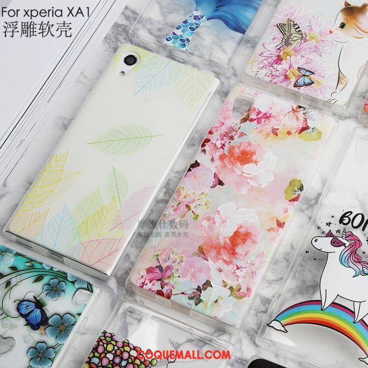 Étui Sony Xperia Xa Rose Dessin Animé Transparent, Coque Sony Xperia Xa Coque En Silicone Très Mince