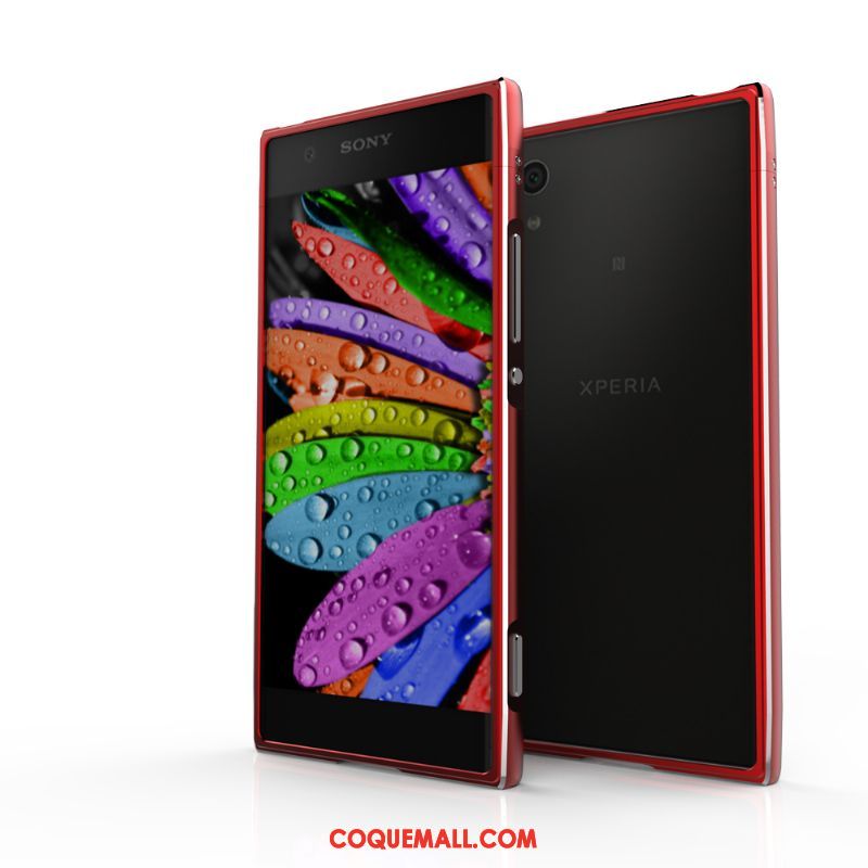 Étui Sony Xperia Xa1 Métal Refroidissement Soie, Coque Sony Xperia Xa1 Téléphone Portable Bicolore
