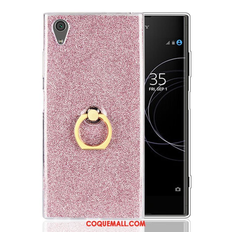 Étui Sony Xperia Xa1 Plus Rose Incassable Téléphone Portable, Coque Sony Xperia Xa1 Plus Rose Anneau