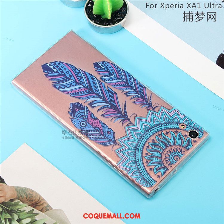 Étui Sony Xperia Xa1 Ultra Créatif Téléphone Portable Mesh, Coque Sony Xperia Xa1 Ultra Peinture Bleu