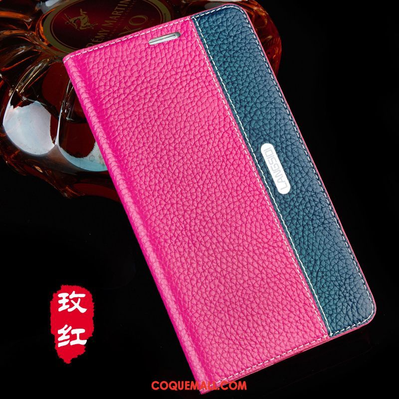 Étui Sony Xperia Xa1 Ultra Protection Téléphone Portable Étui En Cuir, Coque Sony Xperia Xa1 Ultra Cuir Véritable Rouge