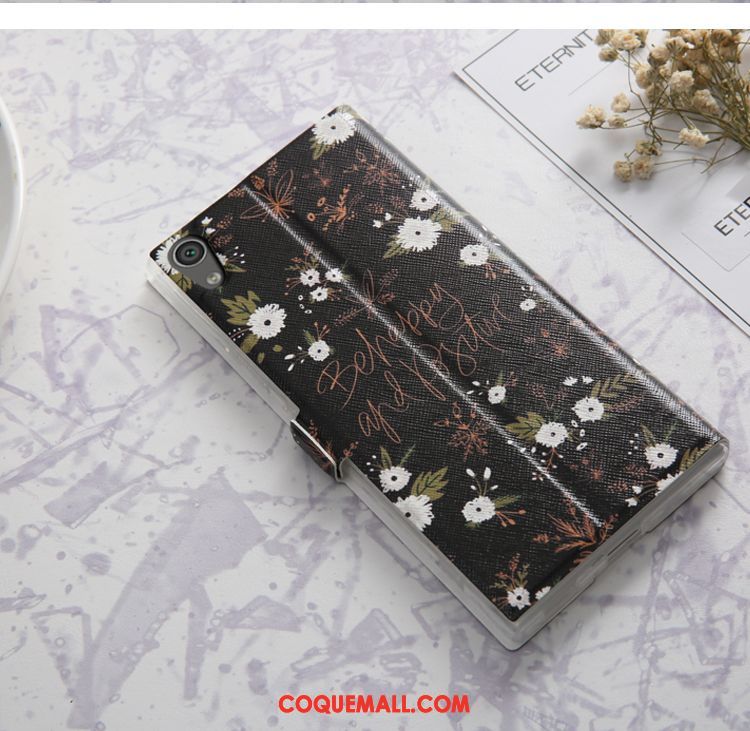 Étui Sony Xperia Xa1 Ultra Protection Étui En Cuir Fluide Doux, Coque Sony Xperia Xa1 Ultra Noir Incassable