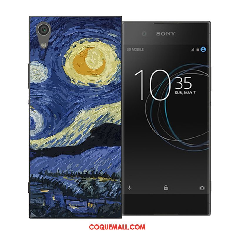 Étui Sony Xperia Xa1 Ultra Téléphone Portable Protection Difficile, Coque Sony Xperia Xa1 Ultra Bleu Dessin Animé