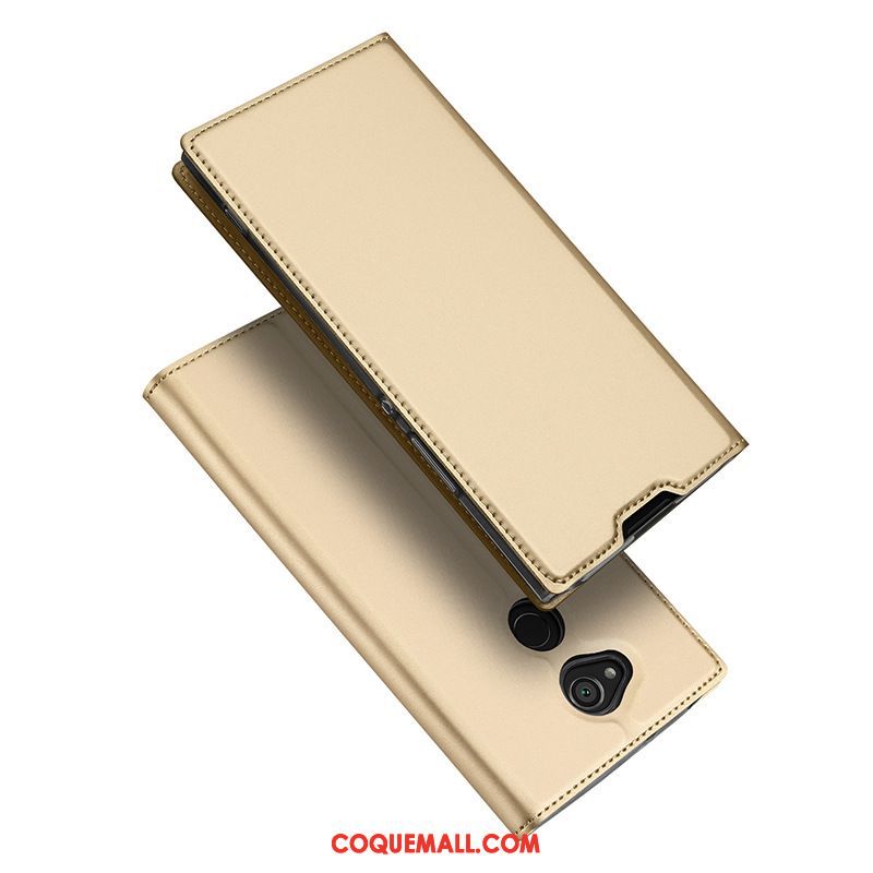 Étui Sony Xperia Xa2 Plus Business Étui En Cuir Incassable, Coque Sony Xperia Xa2 Plus Foncé Téléphone Portable