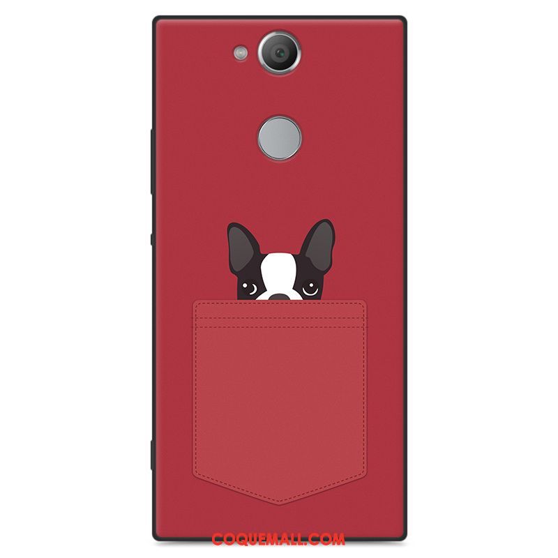 Étui Sony Xperia Xa2 Ultra Incassable Tout Compris Protection, Coque Sony Xperia Xa2 Ultra Rouge Délavé En Daim