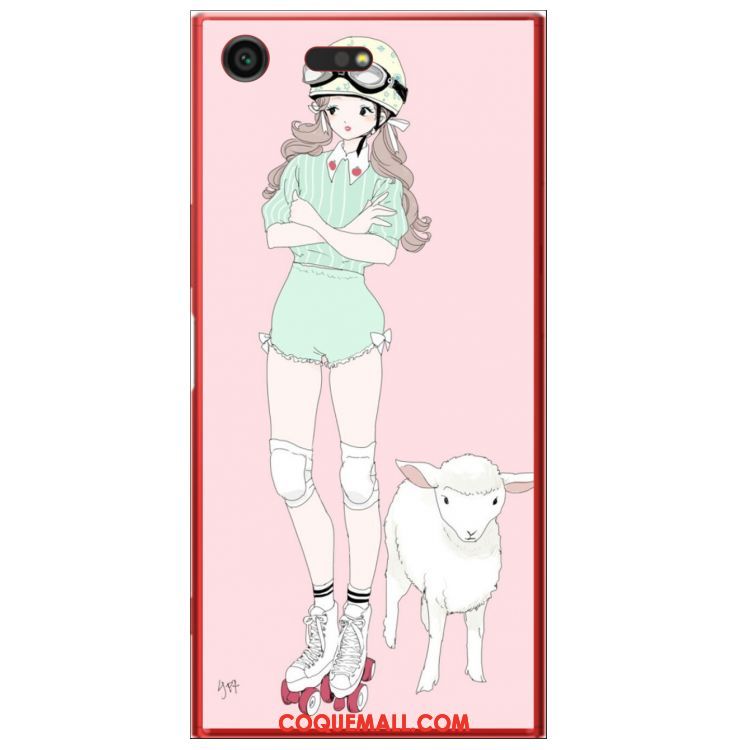 Étui Sony Xperia Xz Premium Simple Téléphone Portable Dessin Animé, Coque Sony Xperia Xz Premium Frais Rose