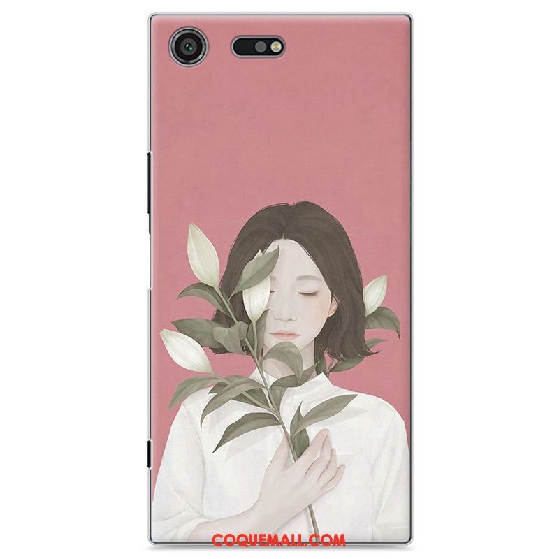 Étui Sony Xperia Xz Premium Téléphone Portable Frais Peinture, Coque Sony Xperia Xz Premium Rouge Protection