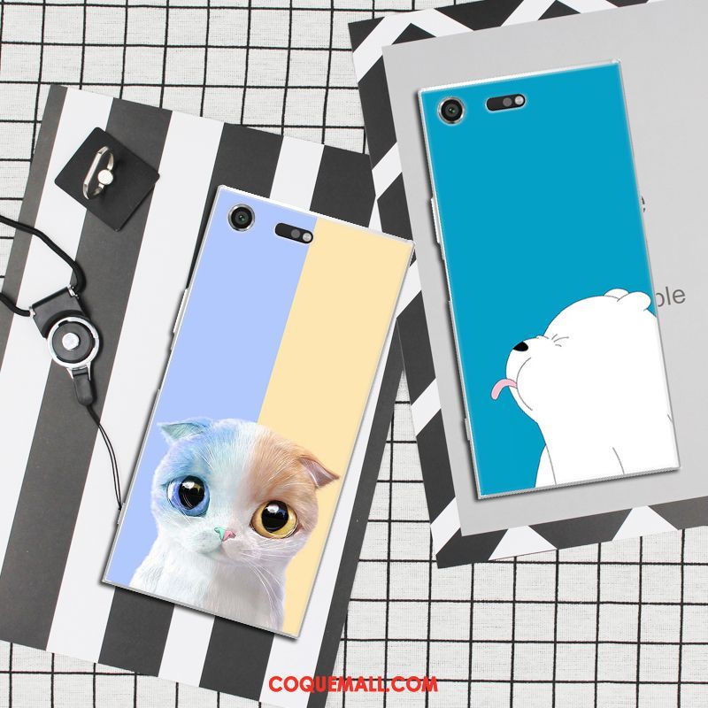 Étui Sony Xperia Xz Premium Téléphone Portable Protection Silicone, Coque Sony Xperia Xz Premium Bleu Tendance