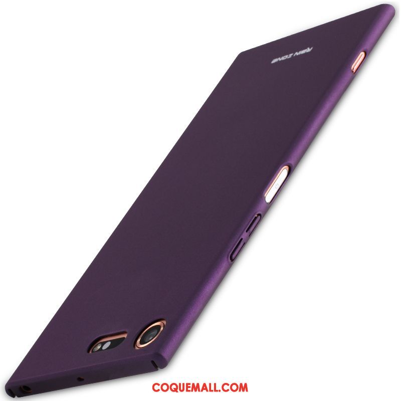 Étui Sony Xperia Xz1 Compact Bleu Difficile Rouge, Coque Sony Xperia Xz1 Compact Protection Violet