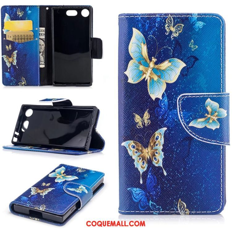 Étui Sony Xperia Xz1 Compact Fluide Doux Bleu Marin Protection, Coque Sony Xperia Xz1 Compact Silicone Incassable