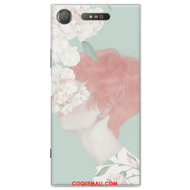 Étui Sony Xperia Xz1 Personnalité Peinture Vert, Coque Sony Xperia Xz1 Tendance Protection