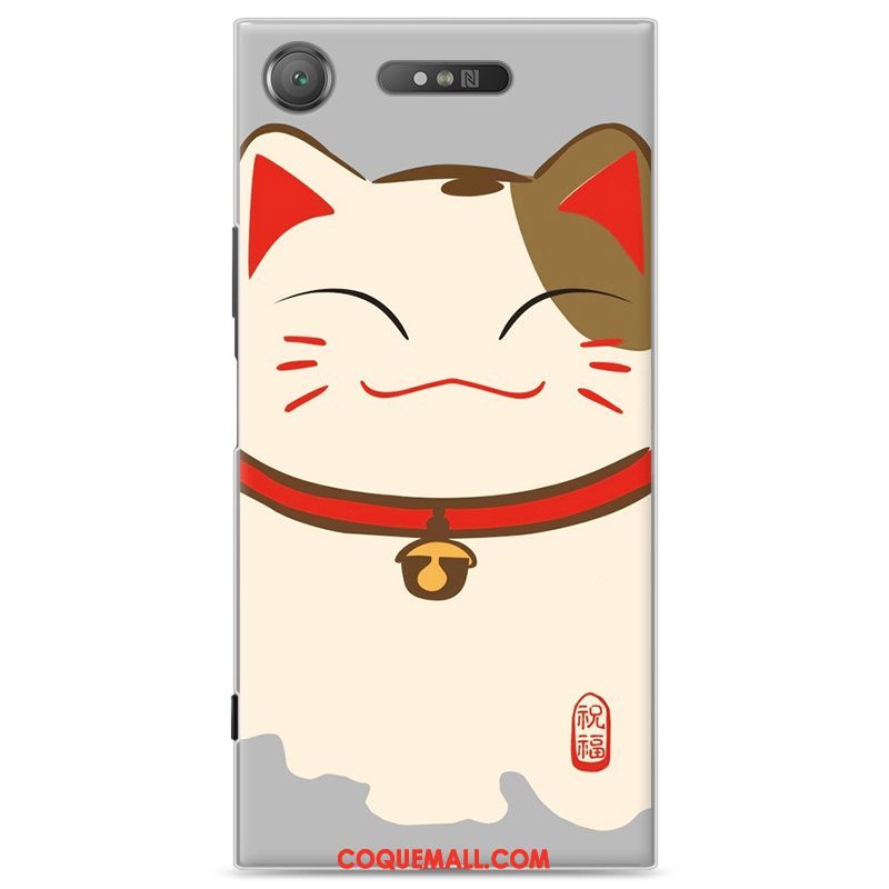 Étui Sony Xperia Xz1 Téléphone Portable Difficile Gris, Coque Sony Xperia Xz1 Incassable Peinture