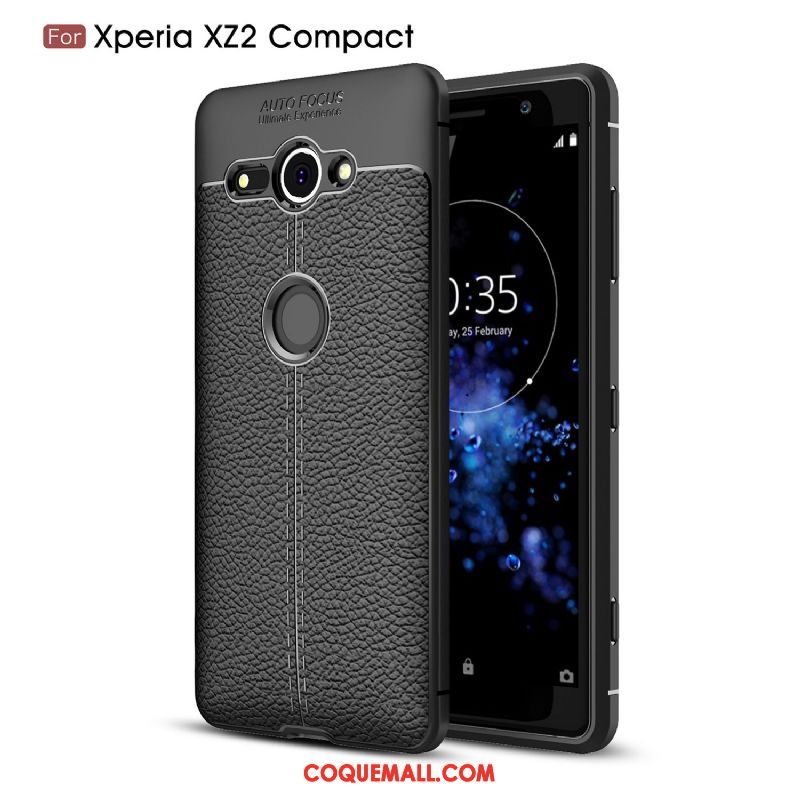 Étui Sony Xperia Xz2 Compact Fluide Doux Cuir Modèle Fleurie, Coque Sony Xperia Xz2 Compact Tout Compris Incassable