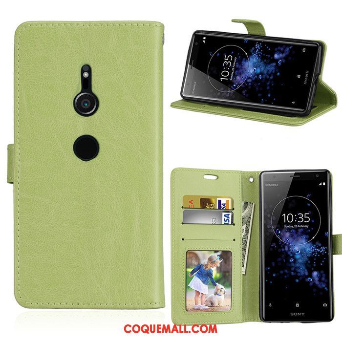 Étui Sony Xperia Xz2 Protection Étui En Cuir Silicone, Coque Sony Xperia Xz2 Téléphone Portable Portefeuille