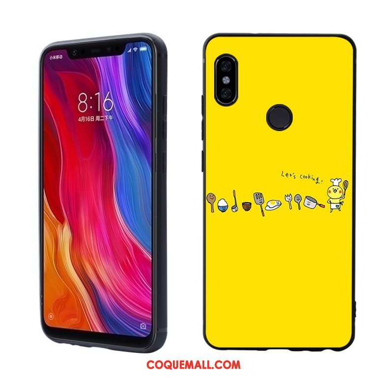 Étui Xiaomi Mi 8 Dessin Animé Personnalité Silicone, Coque Xiaomi Mi 8 Incassable Petit Beige