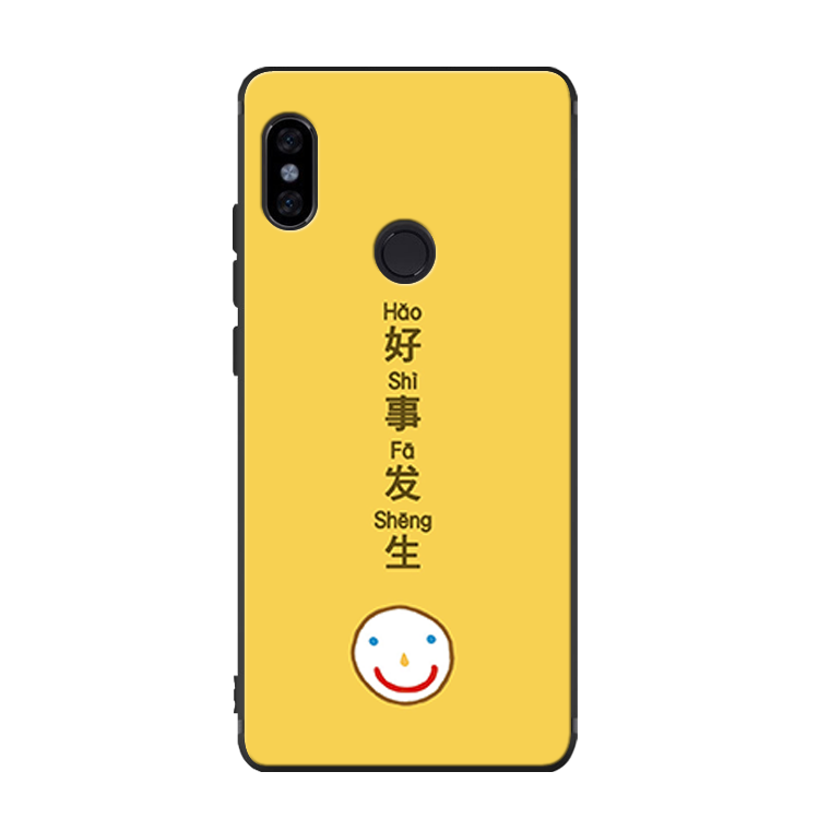 Étui Xiaomi Mi 8 Dessin Animé Silicone Jaune, Coque Xiaomi Mi 8 Petit Rouge Beige