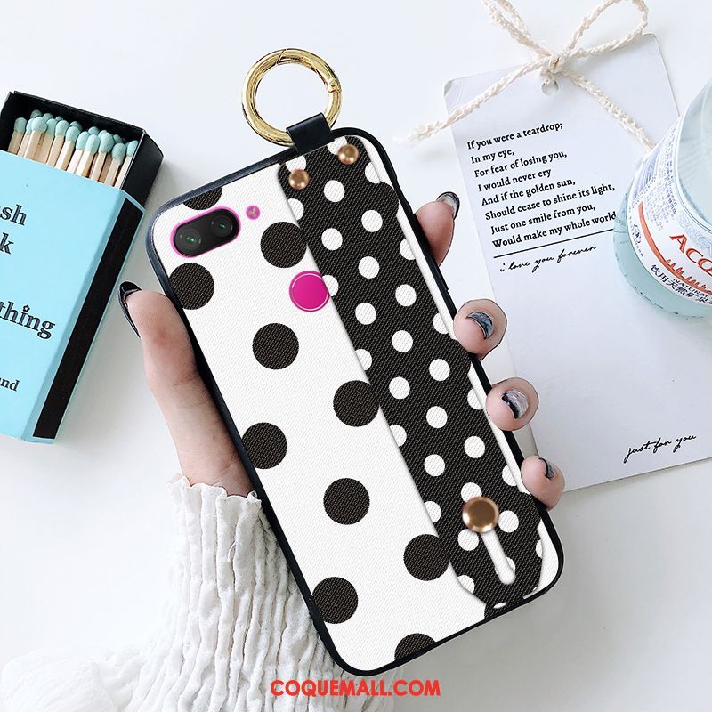 Étui Xiaomi Mi 8 Lite Créatif Simple Vintage, Coque Xiaomi Mi 8 Lite Amour Fluide Doux Beige