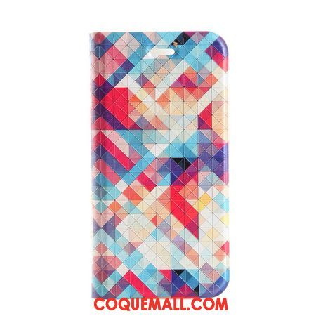 Étui Xiaomi Mi 8 Lite Étui En Cuir Clamshell Gaufrage, Coque Xiaomi Mi 8 Lite Protection Rouge