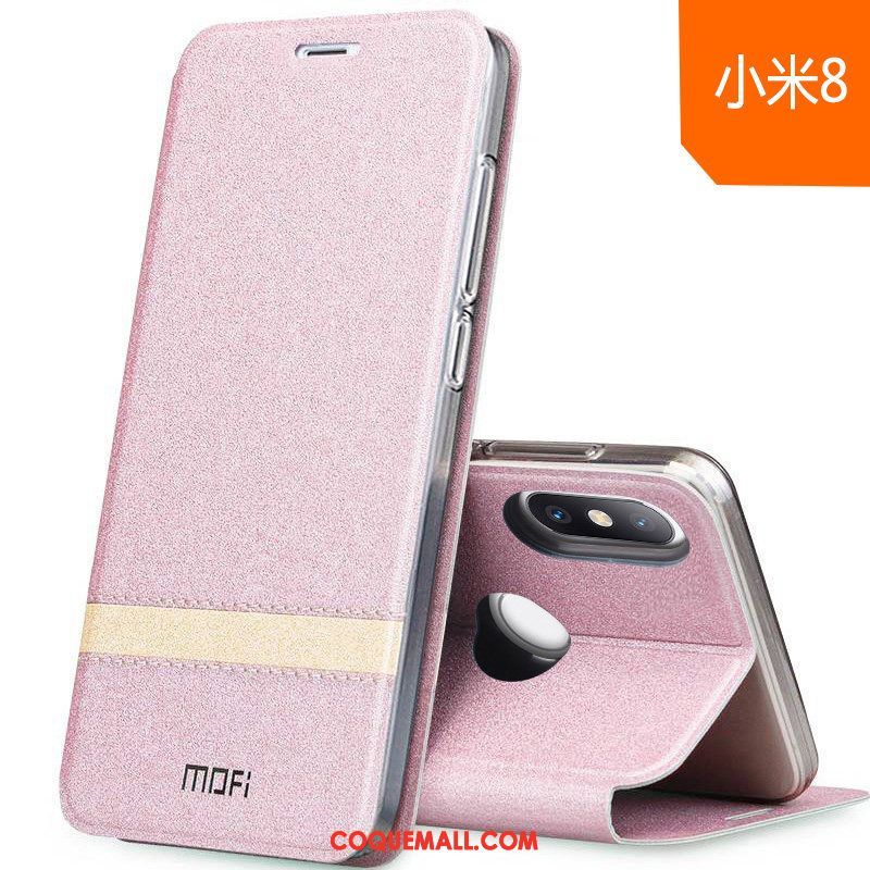 Étui Xiaomi Mi 8 Mémorial Rose Fluide Doux, Coque Xiaomi Mi 8 Protection Silicone Beige