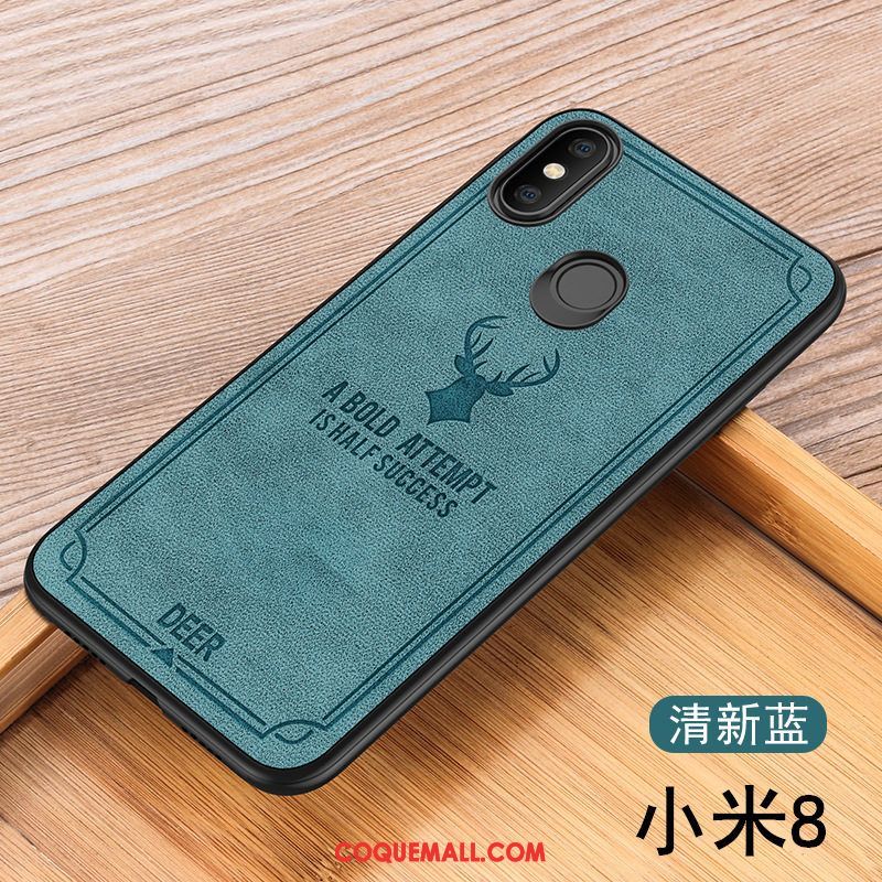 Étui Xiaomi Mi 8 Petit Marque De Tendance Créatif, Coque Xiaomi Mi 8 Téléphone Portable Tout Compris Beige