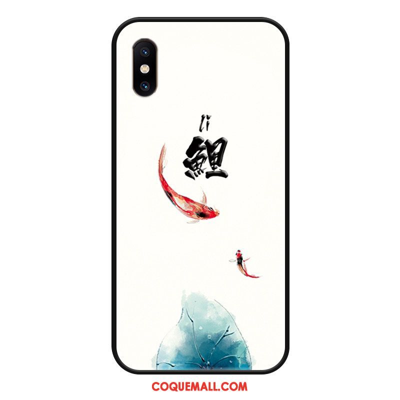 Étui Xiaomi Mi 8 Pro Blanc Mode Squid, Coque Xiaomi Mi 8 Pro Téléphone Portable Gaufrage Beige