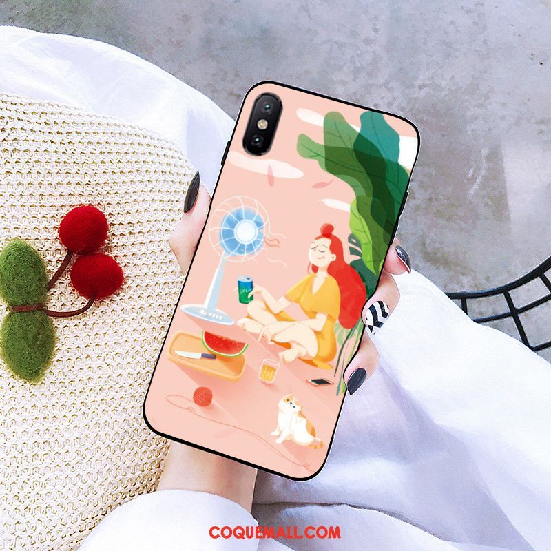 Étui Xiaomi Mi 8 Pro Jeunesse Téléphone Portable Rose, Coque Xiaomi Mi 8 Pro Tout Compris Créatif Beige