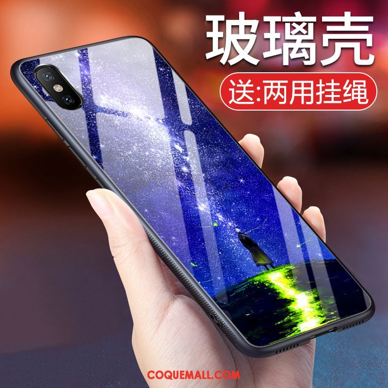 Étui Xiaomi Mi 8 Pro Petit Modèle Fleurie Téléphone Portable, Coque Xiaomi Mi 8 Pro Protection Personnalité Beige