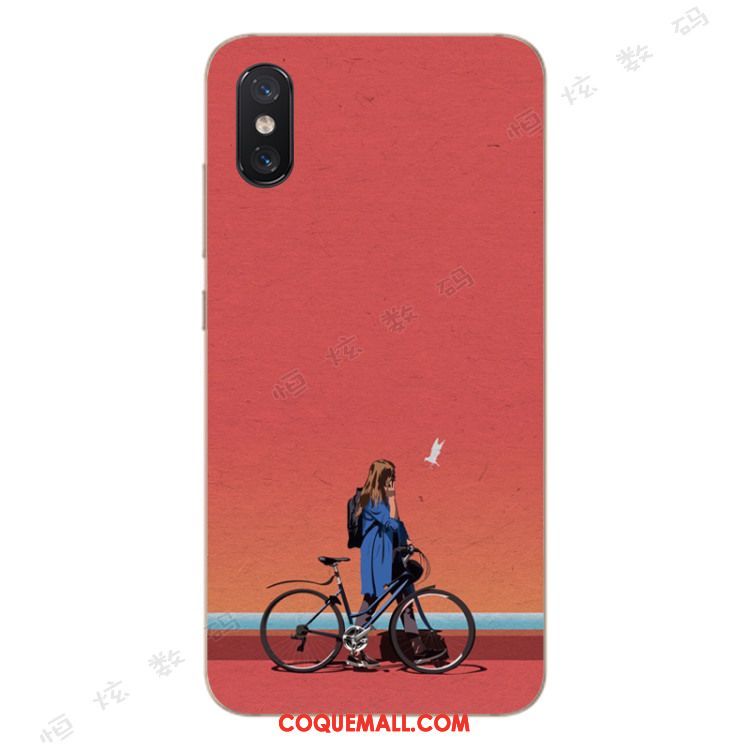 Étui Xiaomi Mi 8 Pro Silicone Modèle Fleurie Jeunesse, Coque Xiaomi Mi 8 Pro Personnalité Téléphone Portable Beige