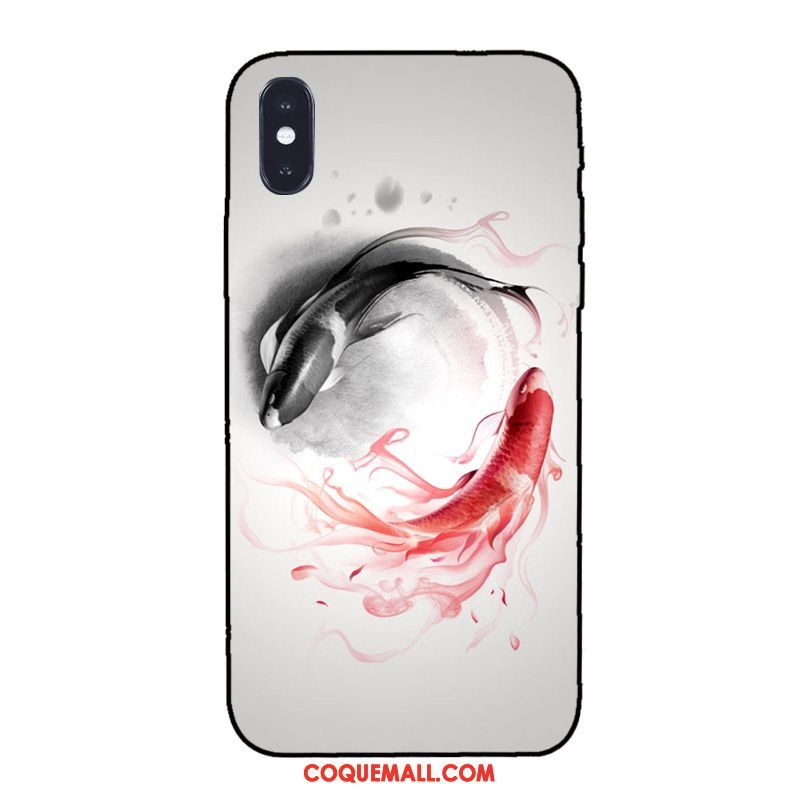 Étui Xiaomi Mi 8 Pro Silicone Téléphone Portable Fluide Doux, Coque Xiaomi Mi 8 Pro Blanc Modèle Fleurie Beige