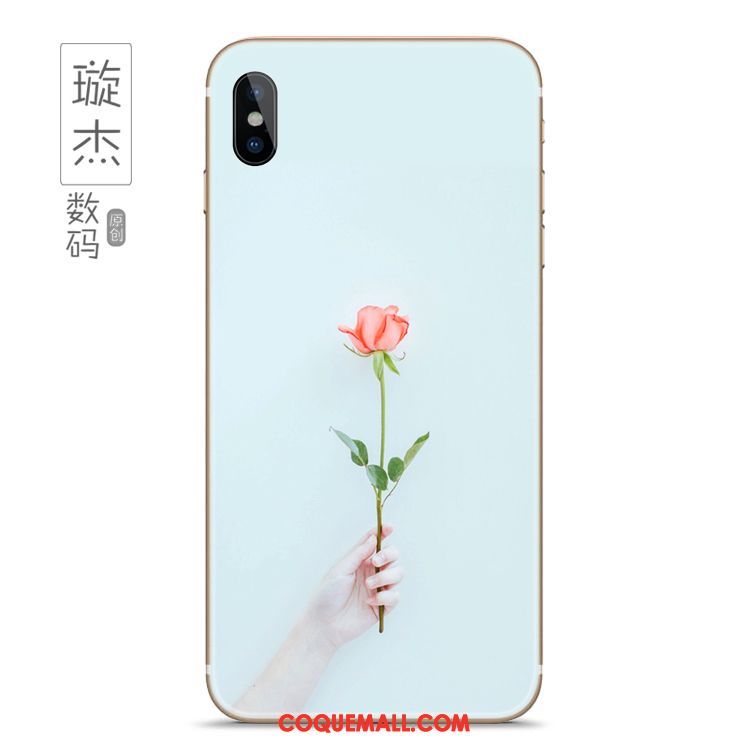 Étui Xiaomi Mi 8 Pro Simple Rose Téléphone Portable, Coque Xiaomi Mi 8 Pro Créatif Fleur Beige