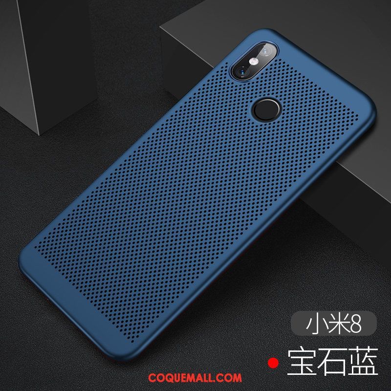 Étui Xiaomi Mi 8 Refroidissement Respirant Créatif, Coque Xiaomi Mi 8 Protection Difficile Beige