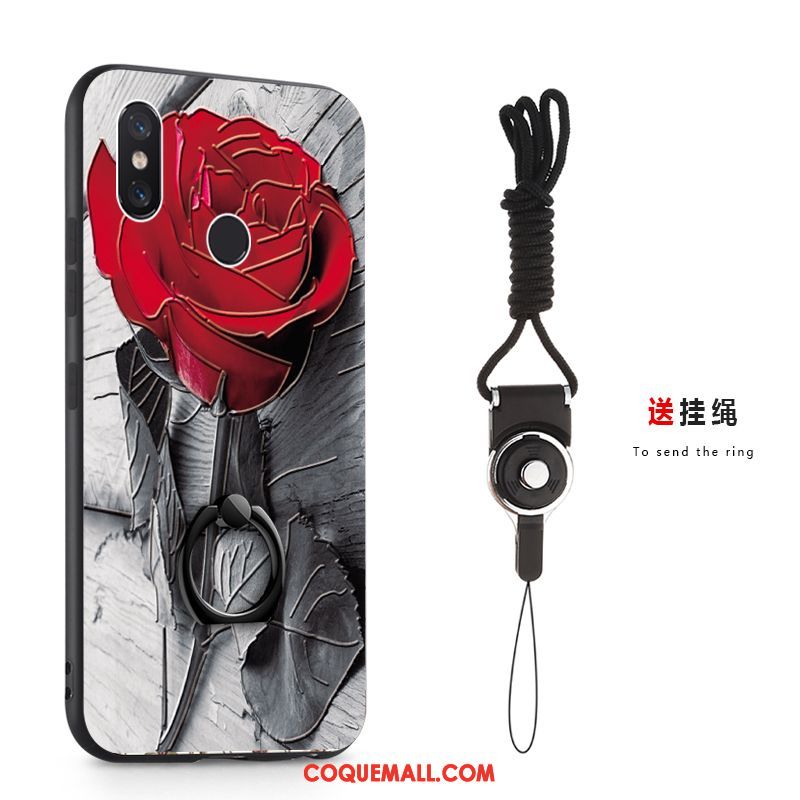 Étui Xiaomi Mi 8 Se Dessin Animé Ornements Suspendus Gris, Coque Xiaomi Mi 8 Se Téléphone Portable Support Beige