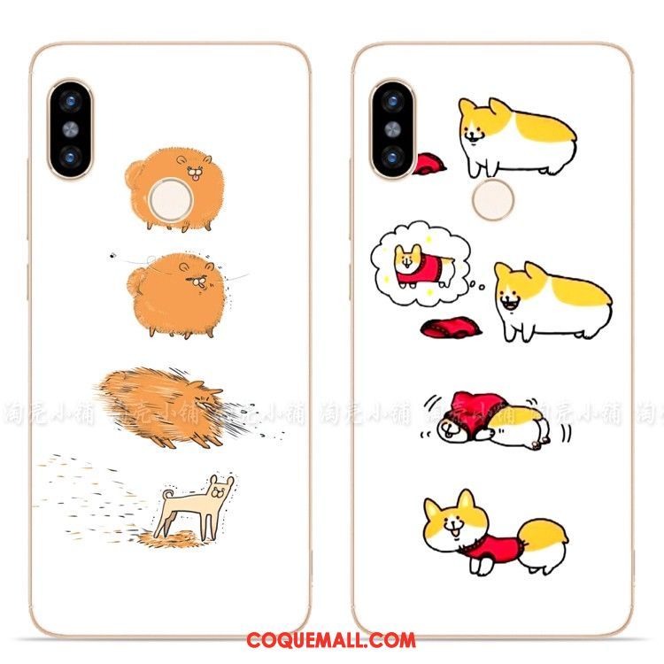 Étui Xiaomi Mi 8 Se Drôle Petit Dessin Animé, Coque Xiaomi Mi 8 Se Blanc Créatif Beige