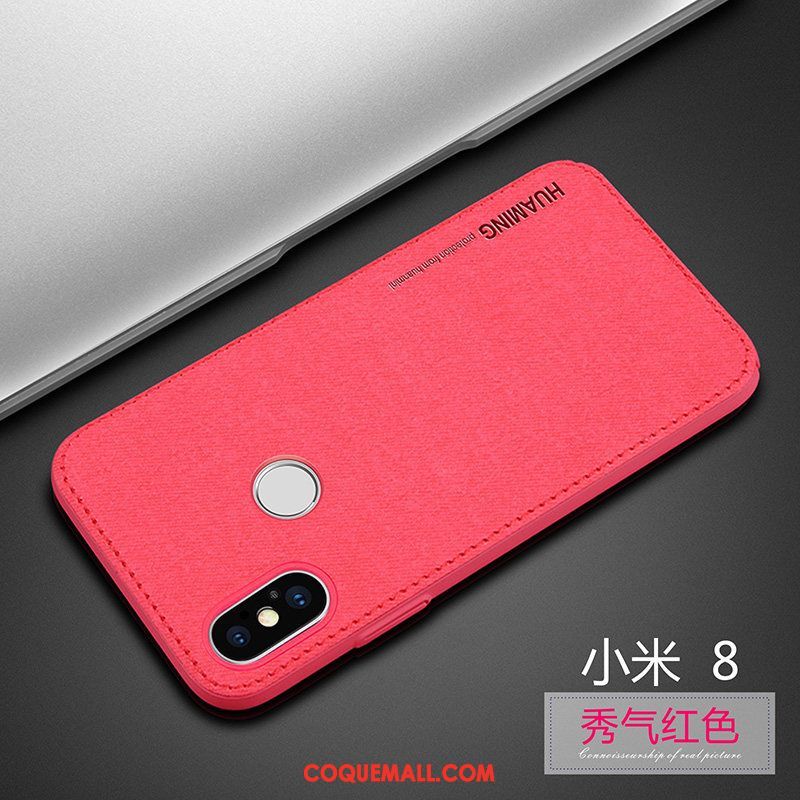 Étui Xiaomi Mi 8 Simple Luxe Silicone, Coque Xiaomi Mi 8 Nouveau Fluide Doux Beige