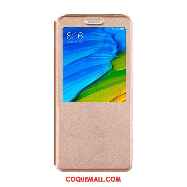 Étui Xiaomi Mi 8 Windows Or Protection, Coque Xiaomi Mi 8 Étui En Cuir Clamshell Beige