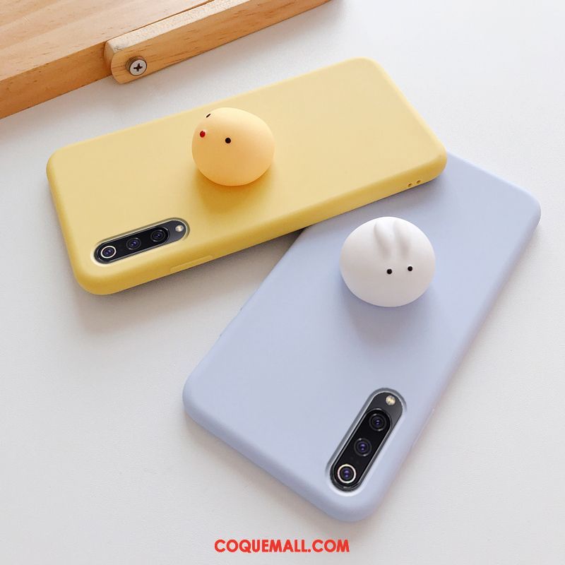 Étui Xiaomi Mi 9 Lite Charmant Téléphone Portable Fluide Doux, Coque Xiaomi Mi 9 Lite Jeunesse Modèle Fleurie Beige