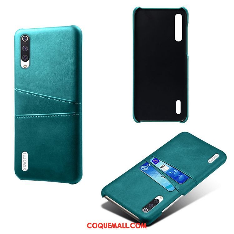 Étui Xiaomi Mi 9 Lite Incassable Téléphone Portable Modèle Fleurie, Coque Xiaomi Mi 9 Lite Nouveau Vert Beige