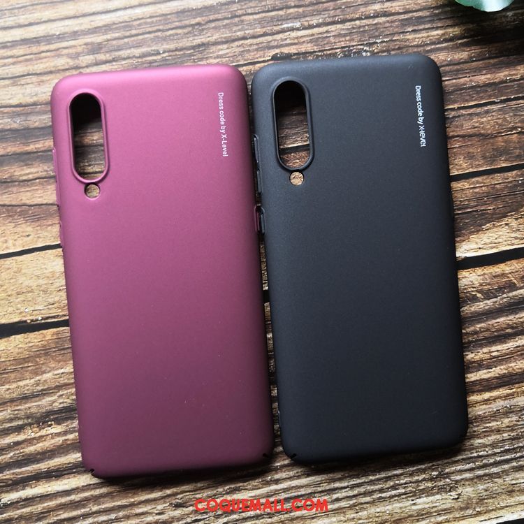 Étui Xiaomi Mi 9 Lite Protection Noir Petit, Coque Xiaomi Mi 9 Lite Téléphone Portable Délavé En Daim Beige