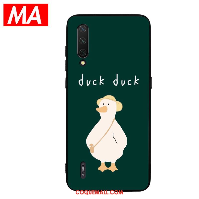 Étui Xiaomi Mi 9 Petit Net Rouge Jeunesse, Coque Xiaomi Mi 9 Fluide Doux Dessin Animé Beige