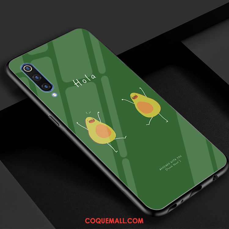 Étui Xiaomi Mi 9 Se Verre Frais Miroir, Coque Xiaomi Mi 9 Se Bovins Téléphone Portable Beige