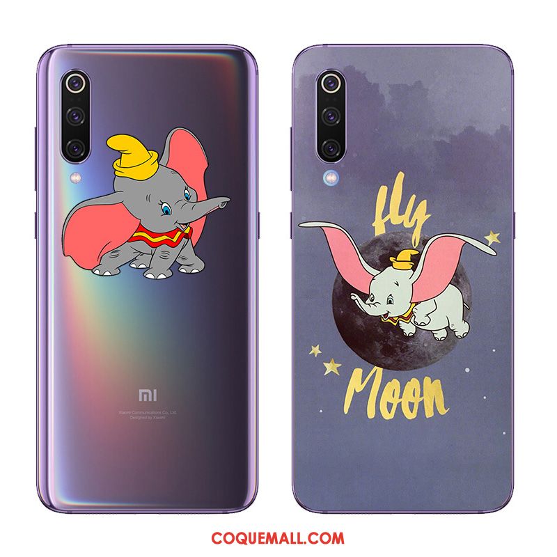 Étui Xiaomi Mi 9 Se Violet Fluide Doux Évasé, Coque Xiaomi Mi 9 Se Vent Tout Compris Beige