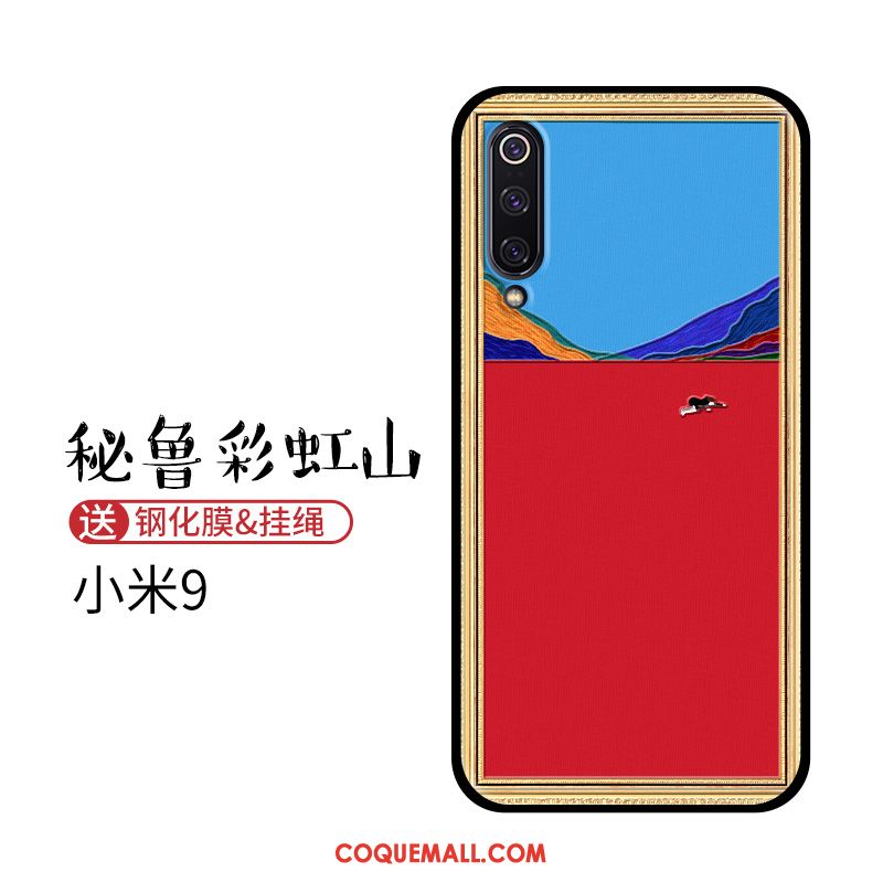 Étui Xiaomi Mi 9 Téléphone Portable Silicone Vintage, Coque Xiaomi Mi 9 Petit Personnalité Beige