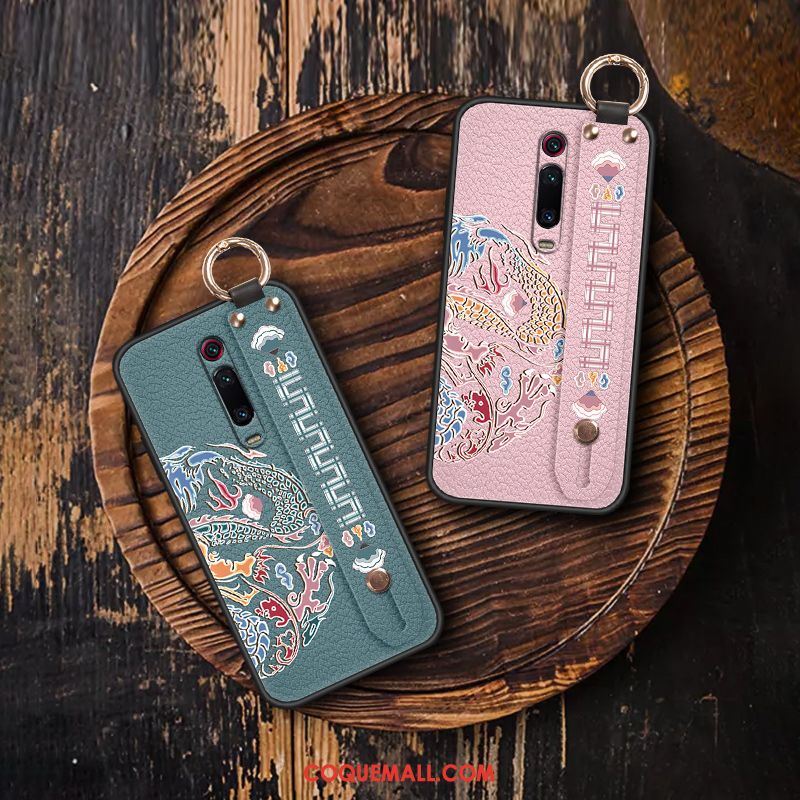 Étui Xiaomi Mi 9t Fluide Doux Incassable Silicone, Coque Xiaomi Mi 9t Palais Rouge Beige