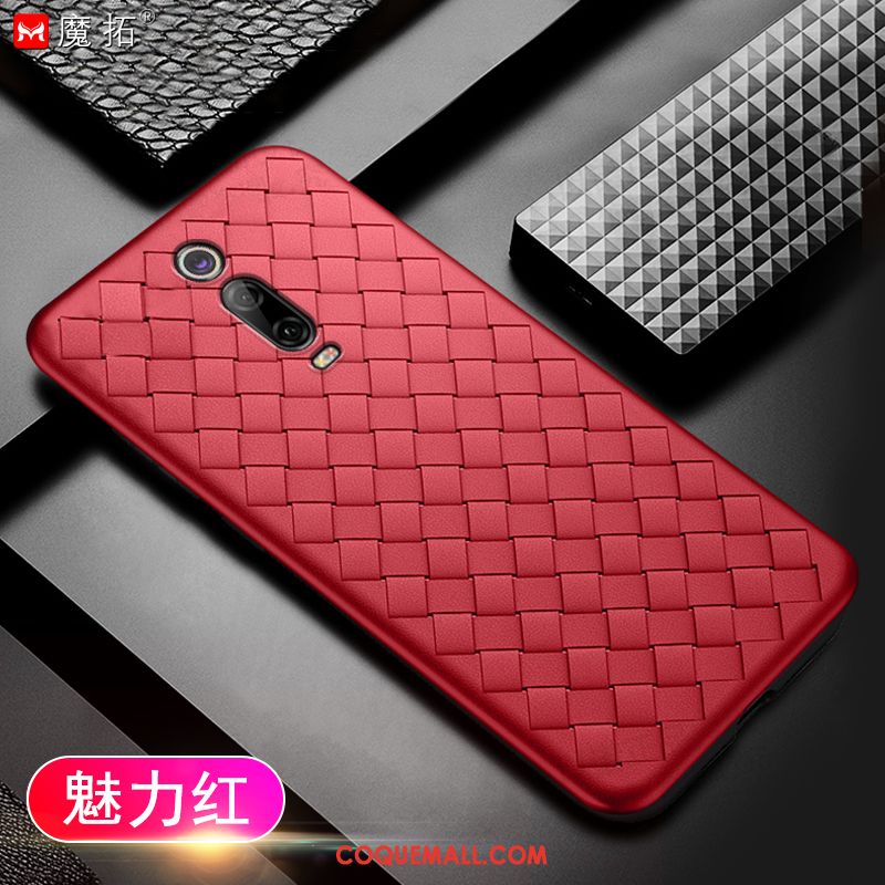 Étui Xiaomi Mi 9t Rouge Protection Téléphone Portable, Coque Xiaomi Mi 9t Respirant Refroidissement Beige