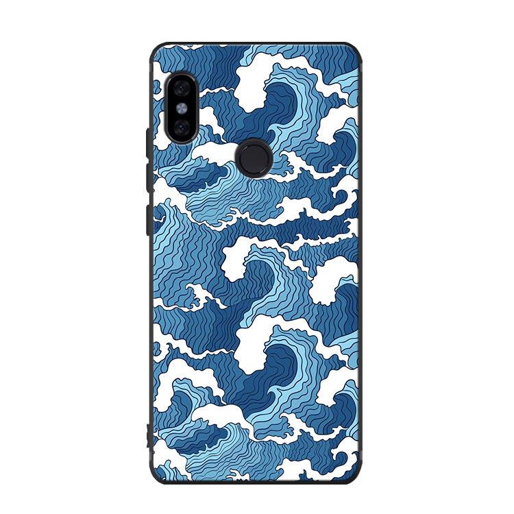 Étui Xiaomi Mi A2 Bleu Téléphone Portable Incassable, Coque Xiaomi Mi A2 Silicone Petit Beige