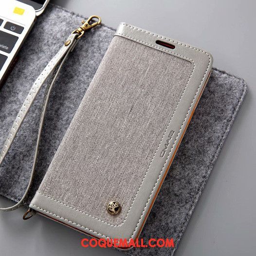 Étui Xiaomi Mi A2 Carte Téléphone Portable Tout Compris, Coque Xiaomi Mi A2 Ornements Suspendus Gris