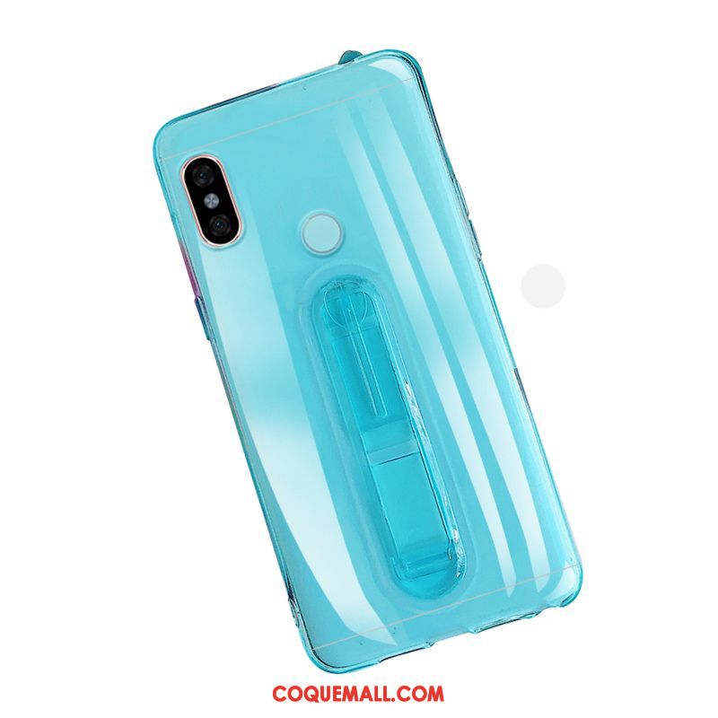 Étui Xiaomi Mi A2 Incassable Petit Fluide Doux, Coque Xiaomi Mi A2 Bleu Téléphone Portable Beige