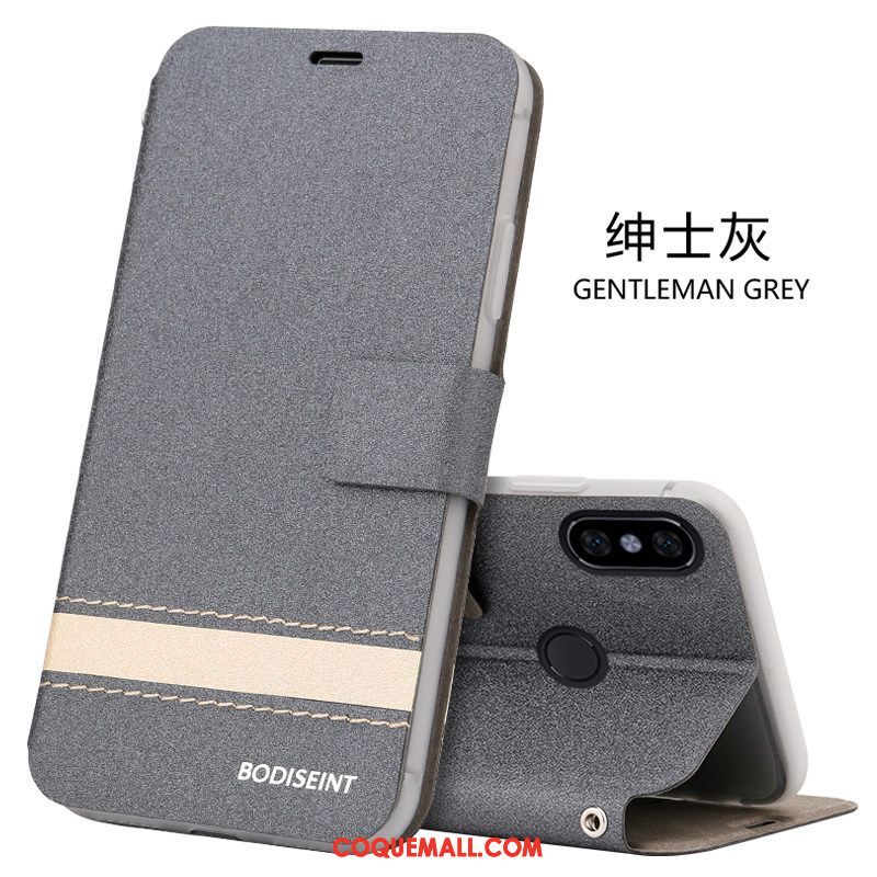 Étui Xiaomi Mi A2 Téléphone Portable Clamshell Étui En Cuir, Coque Xiaomi Mi A2 Incassable Jeunesse Beige