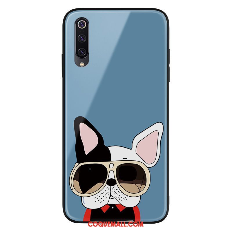 Étui Xiaomi Mi A3 Charmant Bleu Tendance, Coque Xiaomi Mi A3 Téléphone Portable Dessin Animé Beige