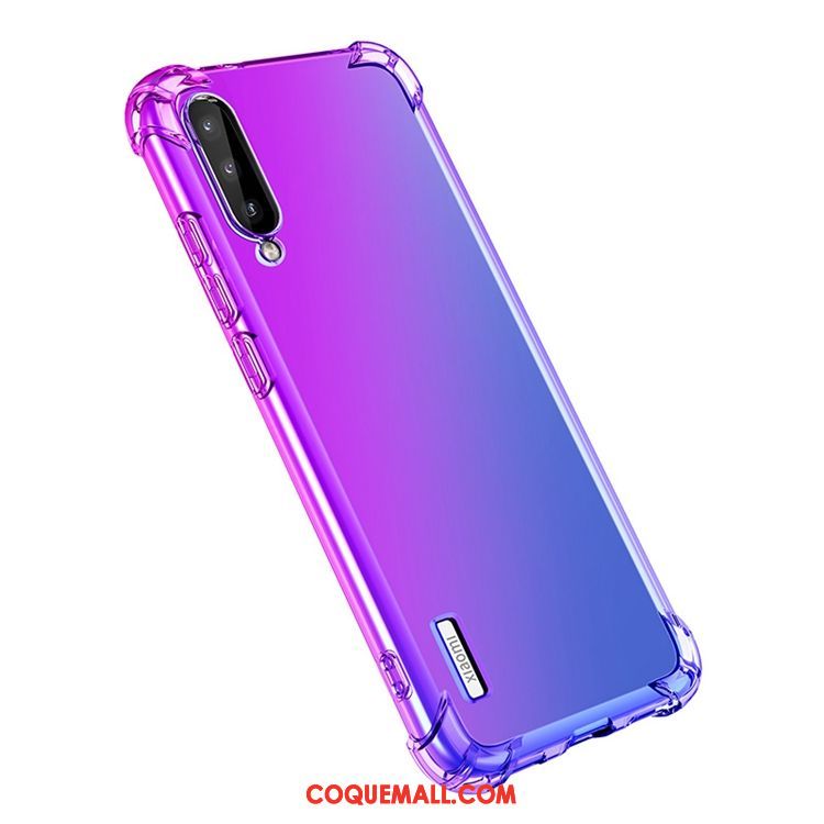 Étui Xiaomi Mi A3 Dégradé Arc En Ciel Petit, Coque Xiaomi Mi A3 Modèle Fluide Doux Beige